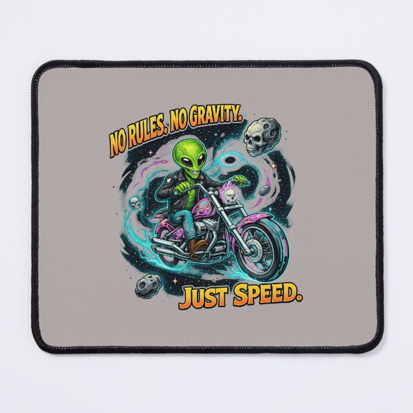 Item preview, Alien Biker No Rules No Gravity Just Speed-54 designed and sold by RikeMarroquin.