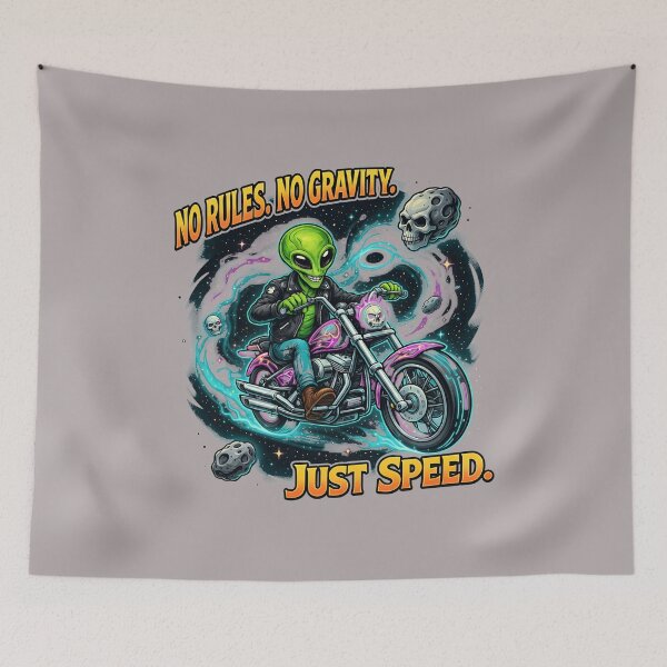 Item preview, Alien Biker No Rules No Gravity Just Speed-54 designed and sold by RikeMarroquin.