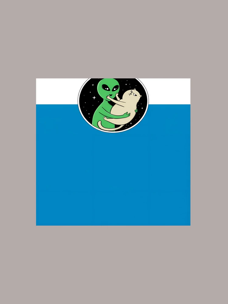 Thumbnail 4 of 4, iPhone Case, Alien Hugging Grumpy Cat Space Design Sticker-71 designed and sold by RikeMarroquin.