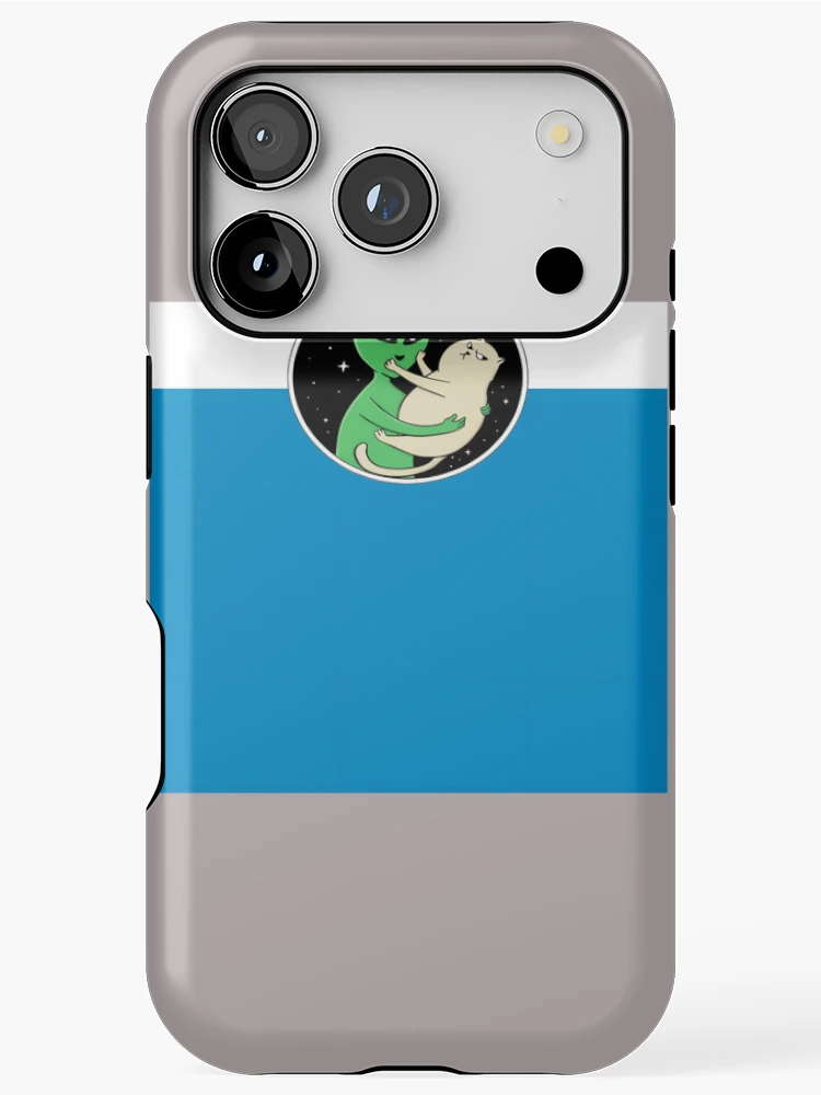 Thumbnail 1 of 4, iPhone Case, Alien Hugging Grumpy Cat Space Design Sticker-71 designed and sold by RikeMarroquin.
