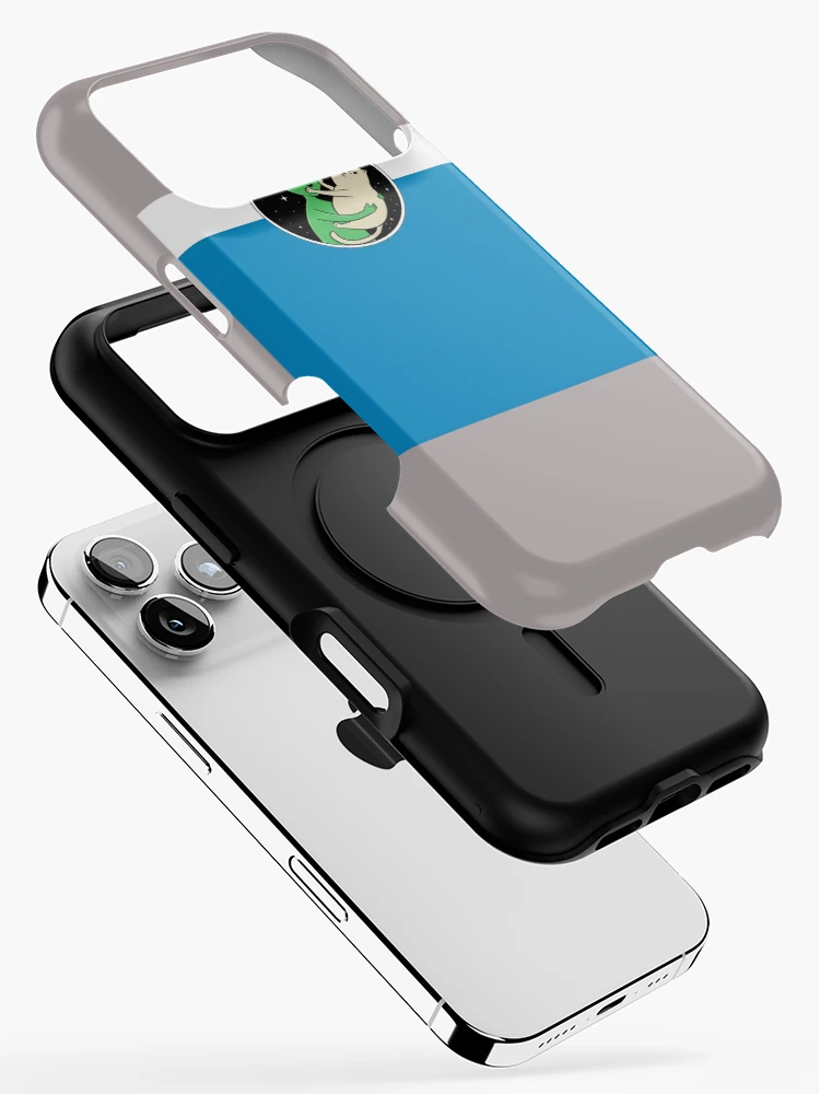Thumbnail 2 of 4, iPhone Case, Alien Hugging Grumpy Cat Space Design Sticker-71 designed and sold by RikeMarroquin.