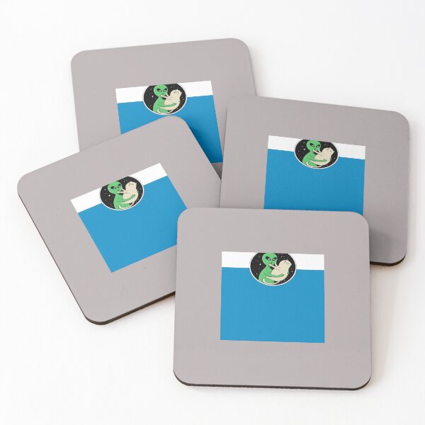 Item preview, Alien Hugging Grumpy Cat Space Design Sticker-71 designed and sold by RikeMarroquin.
