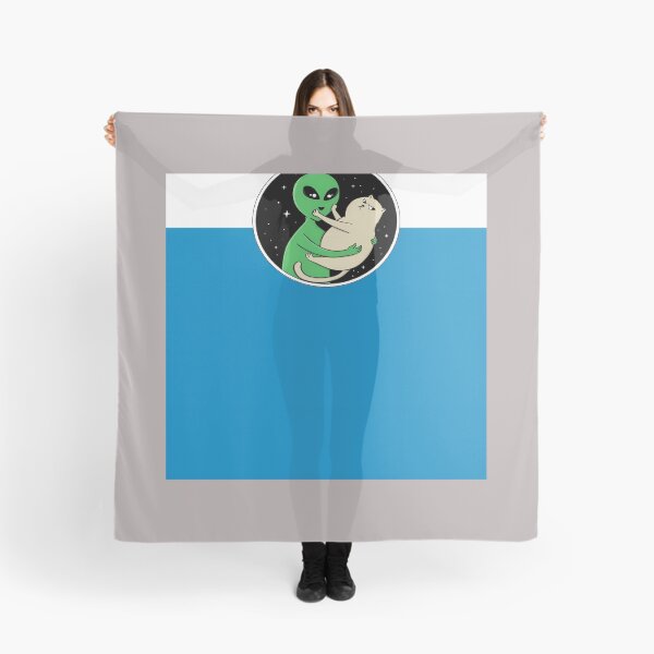 Item preview, Alien Hugging Grumpy Cat Space Design Sticker-71 designed and sold by RikeMarroquin.