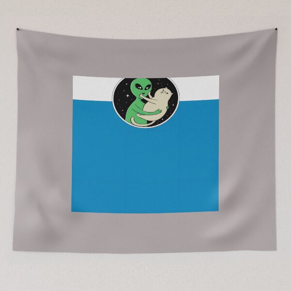Item preview, Alien Hugging Grumpy Cat Space Design Sticker-71 designed and sold by RikeMarroquin.
