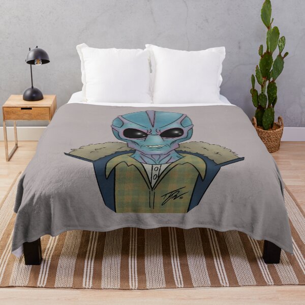 Item preview, Alien In Flannel And Jacket Portrait-77 designed and sold by RikeMarroquin.
