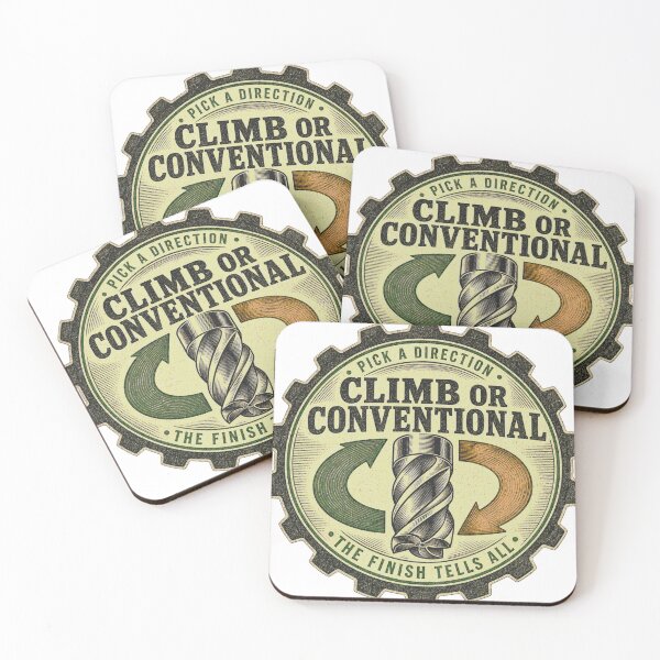 Item preview, Climb Or Conventional Milling CNC Machinist Emblem designed and sold by BoosterShop.