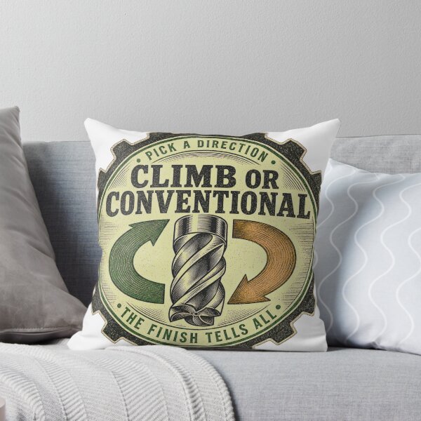 Artikelvorschau, Climb Or Conventional Fraeser CNC Zerspaner Emblem entworfen und verkauft von BoosterShop.