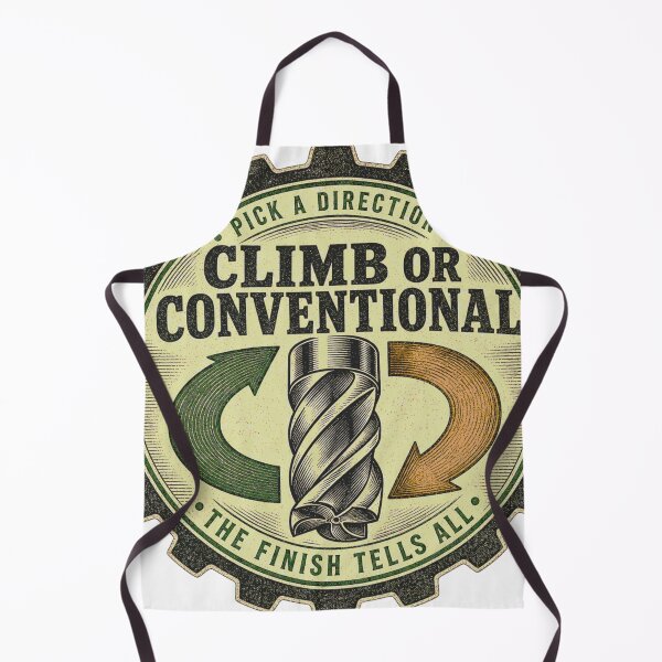 Item preview, Climb Or Conventional Milling CNC Machinist Emblem designed and sold by BoosterShop.