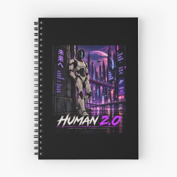 Item preview, Human 2.0 – Futuristic Humanoid Robot Cyberpunk Anime designed and sold by TEEJAMBOREE.
