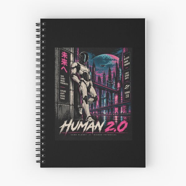 Item preview, Human 2.0 – Futuristic Humanoid Robot Cyberpunk Anime designed and sold by TEEJAMBOREE.