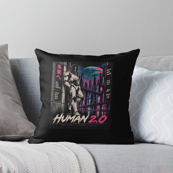 Item preview, Human 2.0 – Futuristic Humanoid Robot Cyberpunk Anime designed and sold by TEEJAMBOREE.