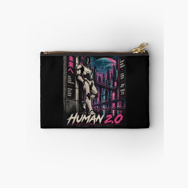 Item preview, Human 2.0 – Futuristic Humanoid Robot Cyberpunk Anime designed and sold by TEEJAMBOREE.