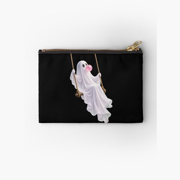 Item preview, Whimsical Bubblegum Ghost on a Swing designed and sold by pixiedustpaint.