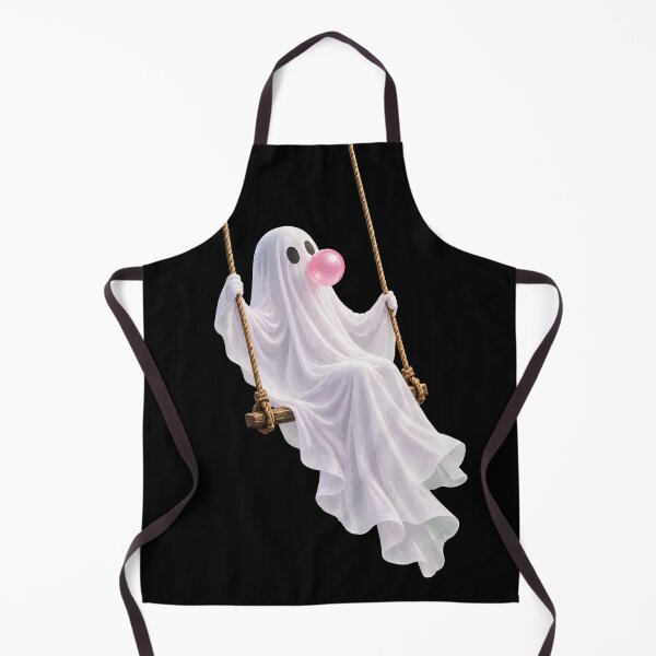 Item preview, Whimsical Bubblegum Ghost on a Swing designed and sold by pixiedustpaint.