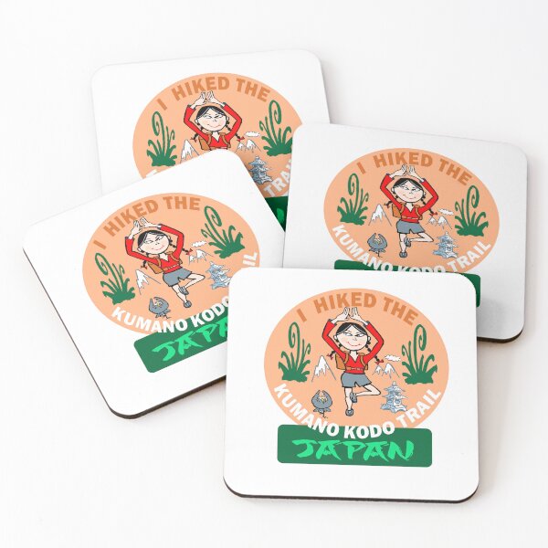 Item preview, Kumano Kodo Trail Hiker Cute Cartoon Sticker  designed and sold by Al Benge - NZ & Australian Art.