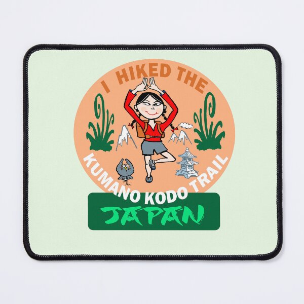 Item preview, Kumano Kodo Trail Hiker Cute Cartoon Sticker designed and sold by Al Benge - NZ & Australian Art.