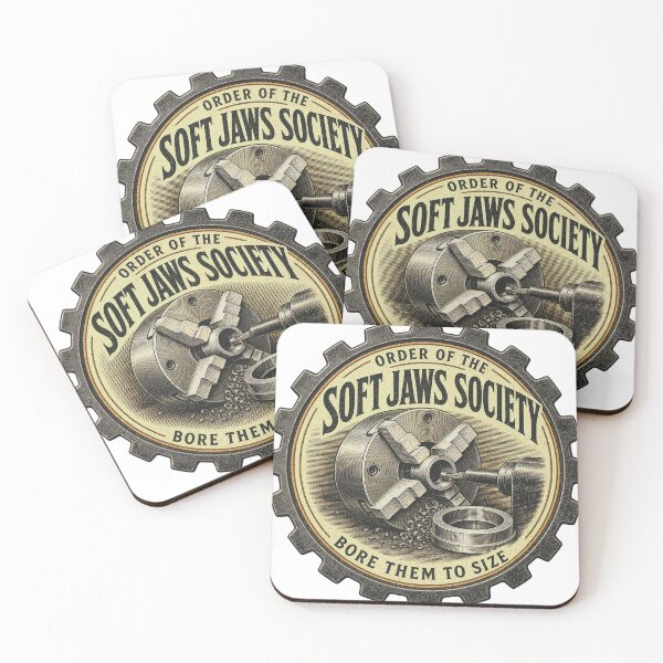 Item preview, Soft Jaws Society Lathe Chuck Toolmaking Club Emblem designed and sold by BoosterShop.