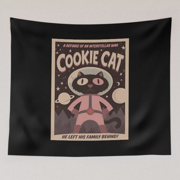 Item preview, Retro Cat Astronaut Refugee designed and sold by Bloowardi.