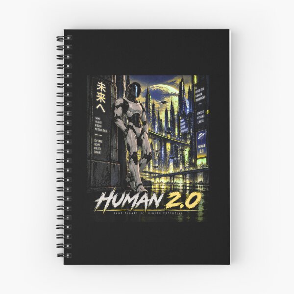 Item preview, Human 2.0 – Futuristic Humanoid Robot Cyberpunk Anime designed and sold by TEEJAMBOREE.