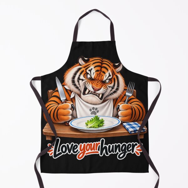 Item preview, Love Your Hunger – Funny Tiger Diet Motivation designed and sold by flashARTstudio.