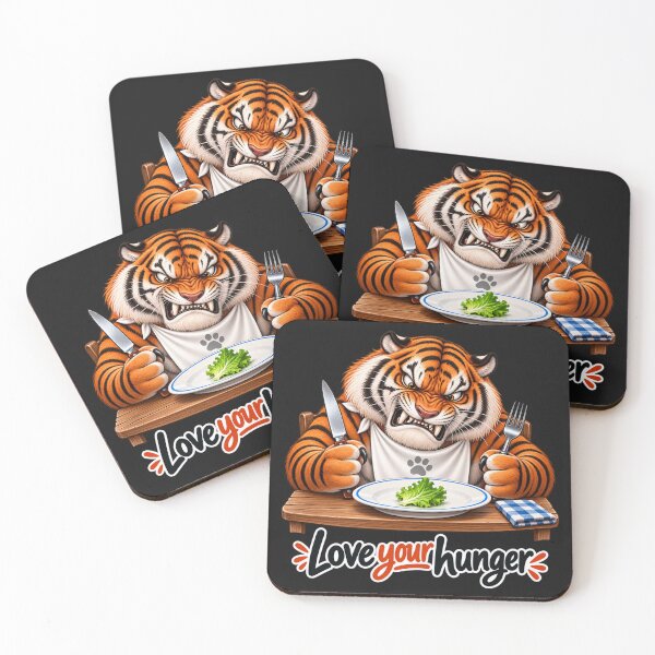 Item preview, Love Your Hunger – Funny Tiger Diet Motivation designed and sold by flashARTstudio.