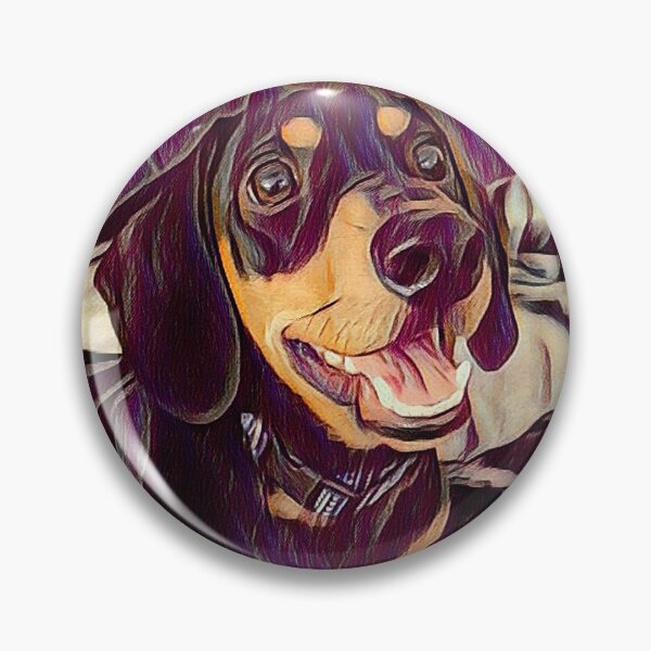 Item preview, Happy Smiling Black and Tan Dachshund Pop Art designed and sold by Long Dog Digital Art .