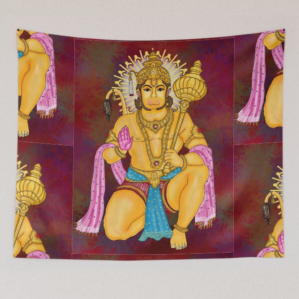 Artikelvorschau, Digitale Zeichnung von Lord Hanuman | Spirituelles Kunstwerk einer hinduistischen Gottheit entworfen und verkauft von Harshit_Digital_Arts.