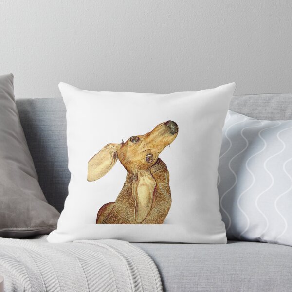 Item preview, Curious Head Tilt Dachshund Illustration Art designed and sold by Long Dog Digital Art .
