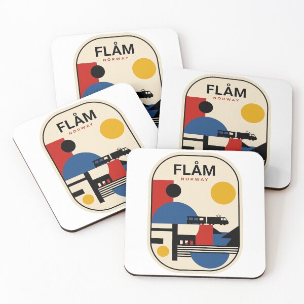 Item preview, Retro Flåm Bauhaus Geometric Skyline designed and sold by k3rstman1.
