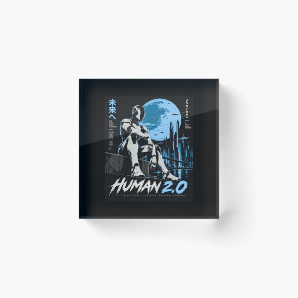Item preview, Human 2.0 – Futuristic Humanoid Robot Cyberpunk Anime designed and sold by TEEJAMBOREE.