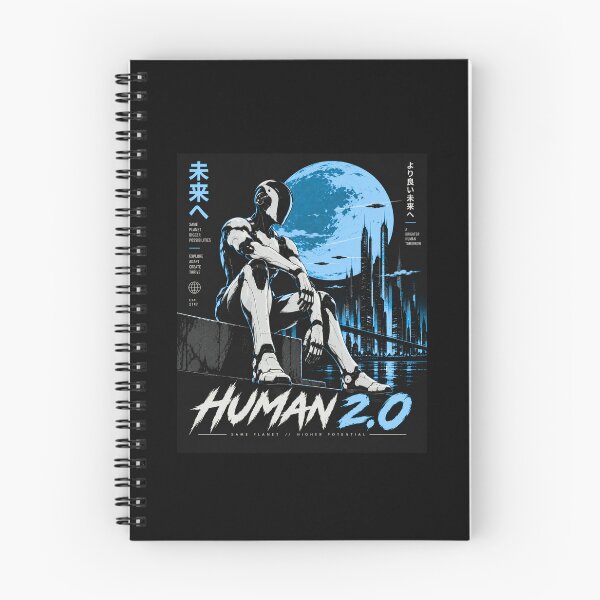 Item preview, Human 2.0 – Futuristic Humanoid Robot Cyberpunk Anime designed and sold by TEEJAMBOREE.