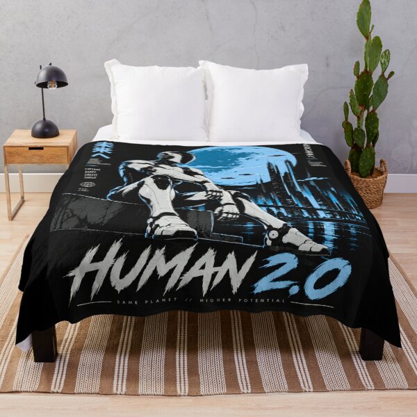 Item preview, Human 2.0 – Futuristic Humanoid Robot Cyberpunk Anime designed and sold by TEEJAMBOREE.