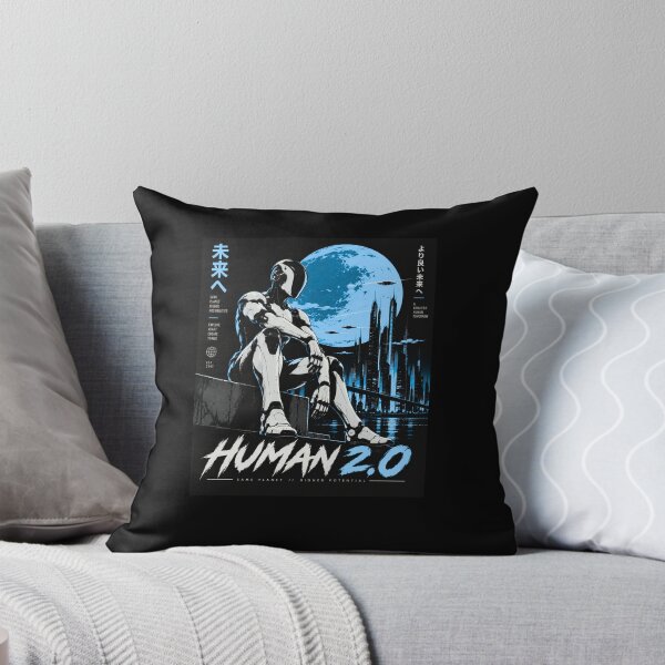 Item preview, Human 2.0 – Futuristic Humanoid Robot Cyberpunk Anime designed and sold by TEEJAMBOREE.