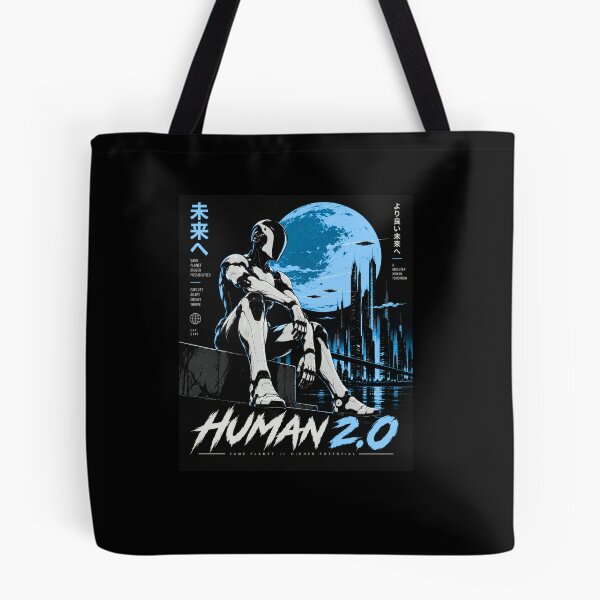 Item preview, Human 2.0 – Futuristic Humanoid Robot Cyberpunk Anime designed and sold by TEEJAMBOREE.