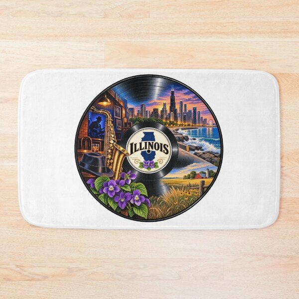 Item preview, Illinois Vinyl Record designed and sold by Whimspired By Paxx.