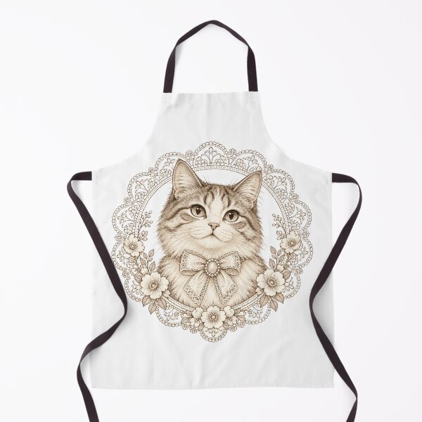 Item preview, Vintage Lace Cat Portrait designed and sold by CanArtVision.