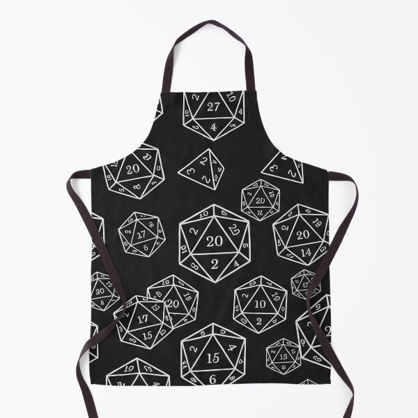 Item preview, Black and White D20 Dice Pattern designed and sold by SassyArtistry.