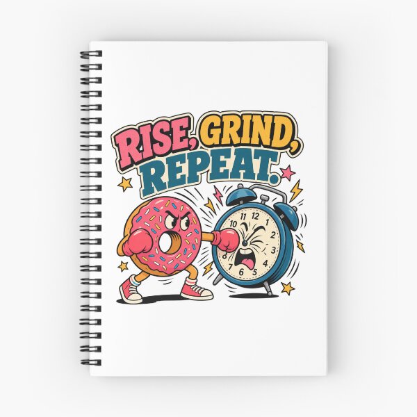 Item preview, Rise Grind Repeat Donut & Alarm Clock Motivational designed and sold by meesara.