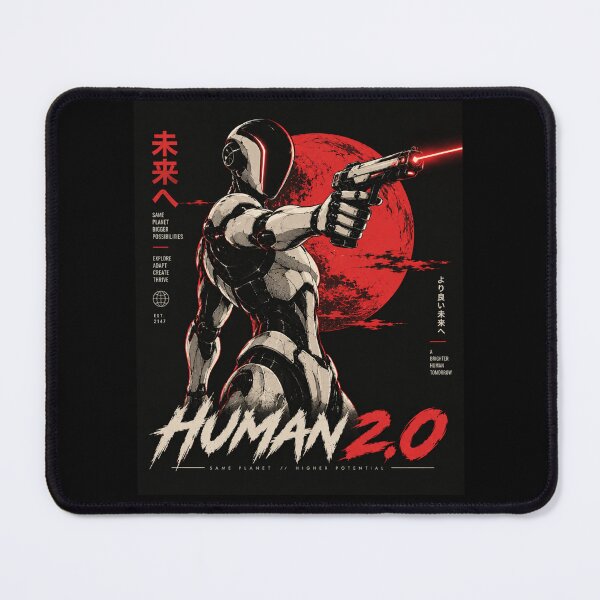 Item preview, Human 2.0 – Futuristic Humanoid Robot Cyberpunk Anime designed and sold by TEEJAMBOREE.