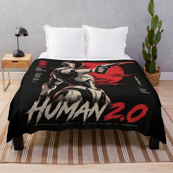 Item preview, Human 2.0 – Futuristic Humanoid Robot Cyberpunk Anime designed and sold by TEEJAMBOREE.