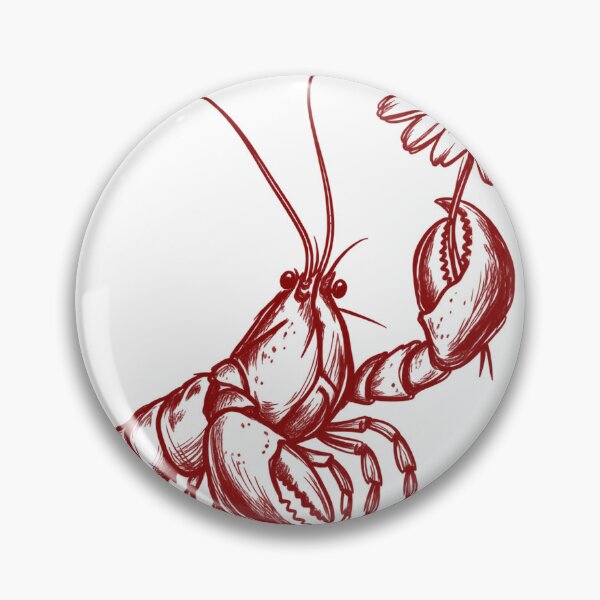 Item preview, Ink Lobster Holding A Daisy Sketch designed and sold by S06PMarketing.