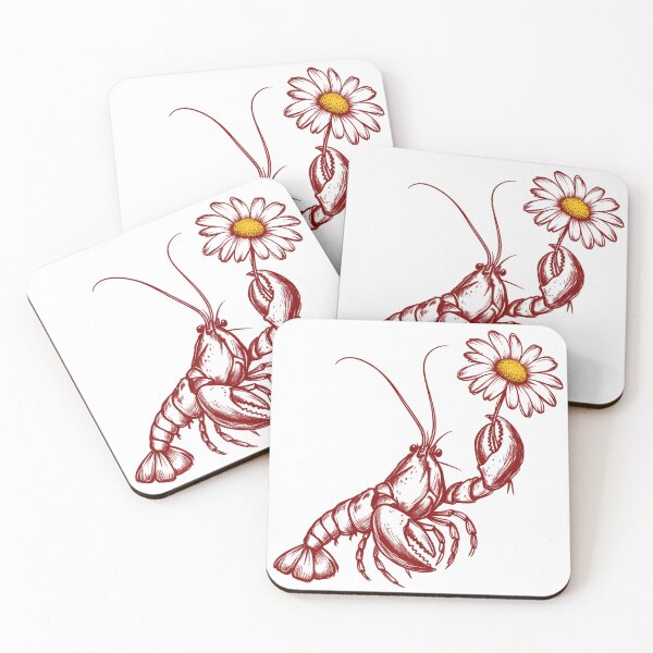 Item preview, Ink Lobster Holding A Daisy Sketch designed and sold by S06PMarketing.