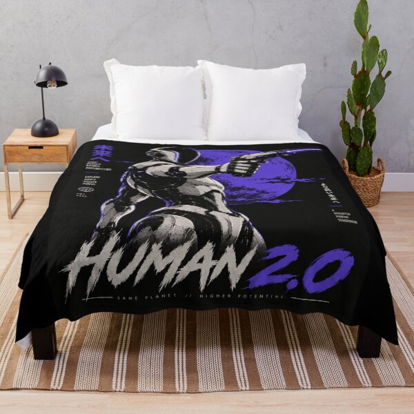 Item preview, Human 2.0 – Futuristic Humanoid Robot Cyberpunk Anime designed and sold by TEEJAMBOREE.
