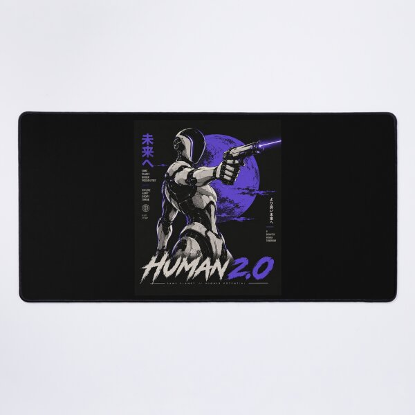 Item preview, Human 2.0 – Futuristic Humanoid Robot Cyberpunk Anime designed and sold by TEEJAMBOREE.