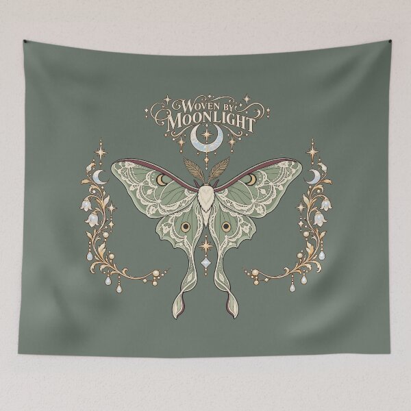 Item preview, Woven by moonlight - Laced luna moth designed and sold by etherElric.