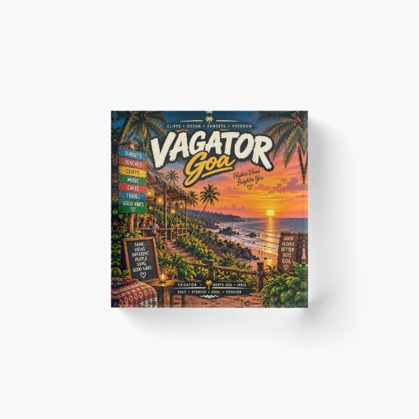 Item preview, Vagator Goa — Higher Views Brighter You designed and sold by Goanheartprints.