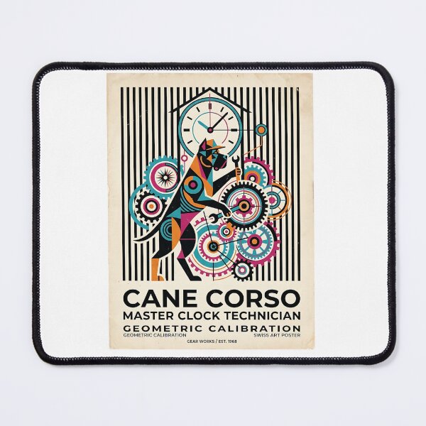 Item preview, Cane Corso Clock Technician designed and sold by PictoVibe.