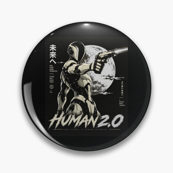 Item preview, Human 2.0 – Futuristic Humanoid Robot Cyberpunk Anime designed and sold by TEEJAMBOREE.