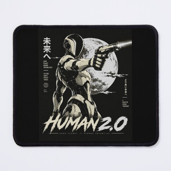 Item preview, Human 2.0 – Futuristic Humanoid Robot Cyberpunk Anime designed and sold by TEEJAMBOREE.