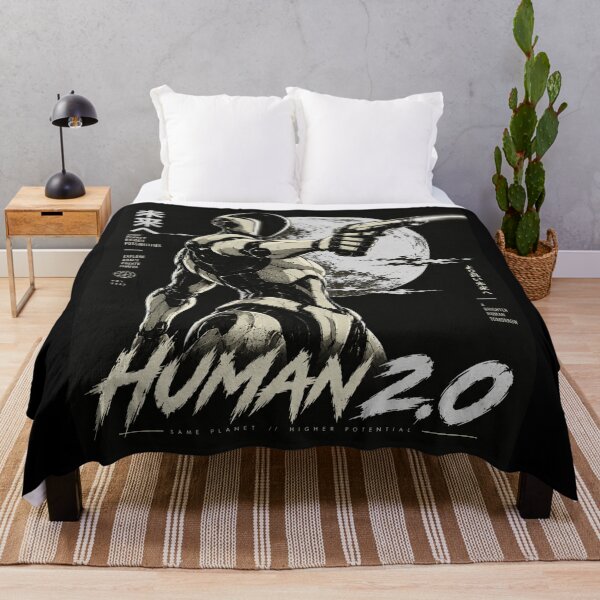 Item preview, Human 2.0 – Futuristic Humanoid Robot Cyberpunk Anime designed and sold by TEEJAMBOREE.